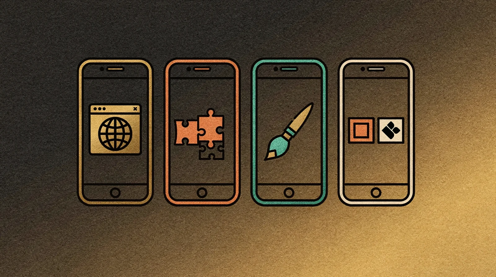 The four mobile architectures compared